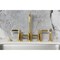Kingston Brass Bridge Kitchen Faucet with Brass Sprayer, Brushed Brass KS8287CTLBS - alternate 3
