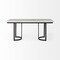 Homeroots 71" White And Black Dining Table 397604 - alternate 1
