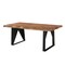 Homeroots 80" Brown and Black Solid Wood and Iron Live Edge Dining Table 565235 - alternate 6