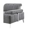 Homeroots Gray Polyester Modular L Shaped Three Piece Corner Sectional 473567 - alternate 1
