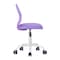 Homeroots Purple and White Adjustable Height Swivel Rolling Office Chair 719302 - alternate 4