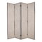 Homeroots 84" Beige Fabric Folding Four Panel Screen Room Divider 274683 - alternate 3