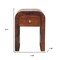 Homeroots 16" Brown Solid Wood One Drawer Nightstand 651506 - alternate 10