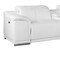 Homeroots White Italian Leather Power Reclining U Shaped Seven Piece Corner Sectional With Console 366363 - alternate 5