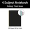 Miquel Rius Fashion 4-Subject Notebook, Black Do, PK 5 48293CS - alternate 4