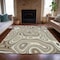 Homeroots 9' X 12' Ivory And Charcoal Geometric Washable Indoor Outdoor Area Rug 631393 - alternate 6