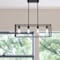 Homeroots Black Metal Four Light Caged Rectangular Hanging Pendent Light 606248 - alternate 1