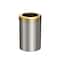 Gatco Modern Round 3 Gal. Wastebasket, Satin Nickel/Brushed Brass Lid 1911B - alternate 1