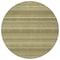 Homeroots 8' Artichoke Green And Fern Green Round Striped Washable Indoor Outdoor Area Rug 610578 - alternate 3