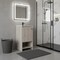 Homeroots 18" Light Gray Wood Freestanding Single Door Bathroom Vanity With White Sink 478247 - alternate 3