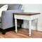 Homeroots 24" Ivory And Brown Distressed Solid Wood Square End Table 488539 - alternate 4