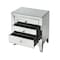 Homeroots 24" Clear Glass Three Drawer Chest 389759 - alternate 2