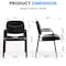 Simple Deluxe Leather Guest Chair w/ Padded Arm, Waiting Room Chairs Stationary Rest for Reception Area, 2PK 3A88FNCHAR22X34PUBLKX2 - alternate 5