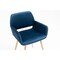 Homeroots Blue Upholstered Velvet Open Back Dining Chair 521963 - alternate 3