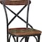 Homeroots Set of Two Brown And Black Metal And Wood Cross Back Dining Side Chairs 522062 - alternate 5