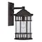 Homeroots Matte Black Canister Wall Light 398518 - alternate 1