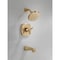 Delta Stryke 14 Series Tub and Shower, 4.22 in, Lumicoat Champagne Bronze T144766-CZ-PR - alternate 5