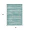 Homeroots 9' X 12' Aqua And Ivory Striped Washable Indoor Outdoor Area Rug 631477 - alternate 6