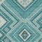 Homeroots 5' X 8' Teal Blue And Ivory Tribal Washable Indoor Outdoor Area Rug 598155 - alternate 4