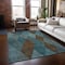 Homeroots 9' X 12' Teal Blue Aqua And Brown Argyle Washable Indoor Outdoor Area Rug 613739 - alternate 4