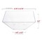 Smarty Had A Party 3 qt. Clear Square Plastic Serving Bowls (24 Bowls), 24PK 6927-CASE - alternate 7