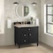 James Martin Vanities Lorelai 36" Single Vanity, Black Onyx, w/ 3 CM Tajnar Eclos Top 424-V36-BKO-3TJR - alternate 5