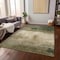 Homeroots 3' X 5' Fern Green And Beige Abstract Washable Indoor Outdoor Area Rug 603017 - alternate 4