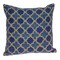 Homeroots 20" Blue and Brown Quatrefoil Wool Throw Pillow With Embroidery 529194 - alternate 2
