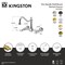 Kingston Brass Two-Handle Wall Mount Bridge Kitchen Faucet, Polished Nickel KS1246BPL - alternate 2