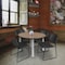 Regency Round Kee Breakroom Table W/ 4 Zeng Stack Chairs, 42 in W, 42 in L, Noble Oak TB42RNDNOBPCM44BK - alternate 6
