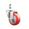 Service Caster 3.5 Inch 316SS Red Polyurethane Wheel Swivel 1/2 Inch Threaded Stem Caster SCC SCC-SS316TS20S3514-PPUB-RED-121315 - alternate 1