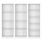 Homeroots Set of Three White Wood Thirteen Tier Modular Bookcase, 3PK 546628 - alternate 1