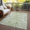 Homeroots 5' X 8' Artichoke Green And Ivory Animal Print Washable Indoor Outdoor Area Rug 600577 - alternate 7