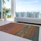 Homeroots 5' X 8' Terra Cotta Abstract Washable Indoor Outdoor Area Rug 608760 - alternate 4