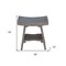 Homeroots 18" Gray Solid Wood Rectangular Shower Bench With Shelf 376753 - alternate 2