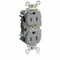 Leviton Straight Blade Receptacle, 5-15R, 15 A, 125V AC, Surface Mount, Self-Grounded M8200-HGY - alternate 1