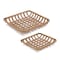 Homeroots Set of Two Brown Square Bamboo Vanity Tray 516326 - alternate 1