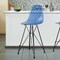 Leisuremod Cresco Acrylic Barstool - Modern ABS Plastic Counter Stool with Steel Legs & Footrest CRBL-30TBU - alternate 3