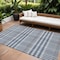 Homeroots 10' X 14' Navy Blue Ivory And Brown Plaid Washable Indoor Outdoor Area Rug 601493 - alternate 1