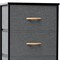 Homeroots 18" Gray And Black Steel And Fabric Five Drawer Dresser 484684 - alternate 2