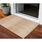 Homeroots 3' X 5' Salmon And Ivory Abstract Washable Indoor Outdoor Area Rug 587422 - alternate 1