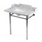 Kingston Brass 36-Inch Carrara Marble Console Sink with Stainless Steel Legs, 8-Inch, 3-Hole KMS36227M38SQ1 - alternate 1