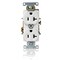 Leviton Dup Rec 20A 125V Self-Gr Wht L5362-W - alternate 1