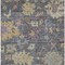 Homeroots 9' X 12' Blue Charcoal And Gold Floral Washable Indoor Outdoor Area Rug 604118 - alternate 6