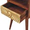 Homeroots 23" Brown Solid Wood Square One Drawer Nightstand 651562 - alternate 8