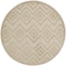 Homeroots 4' Cream And Beige Round Geometric Indoor Outdoor Area Rug 573906 - alternate 5
