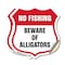 Signmission No Fishing Shield Sign Beware Of Alligat, 12 inch X 12 inch, Vinyl Decal, 2PK SHI-D-2PACK-12-394 - alternate 1