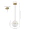 Jonathan Y Porter 8" Modern Minimalist Globe LED Pendant Light, Gold Painting/White JYL1605B - alternate 5