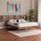 Baxton Studio Elvina Mid-Century Transitional Ash Walnut Wood Queen Size Platform Bed with Built-In Shelves 253-13903-9803-ZORO - alternate 6