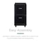 Space Solutions 14.25 in W 2 Drawer Mobile Vertical File Cabinet, Black 16872 - alternate 7